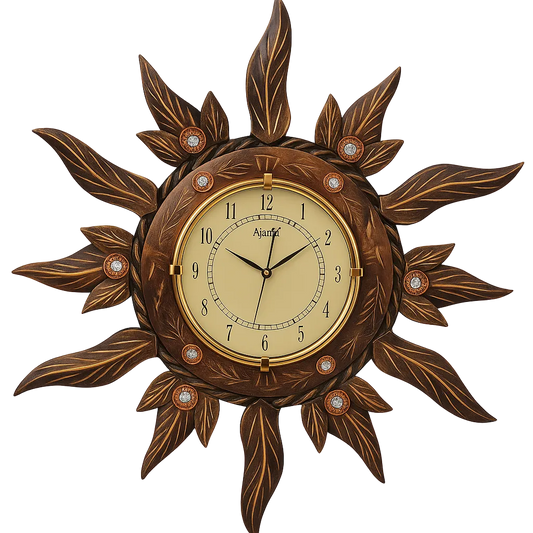 Sun shape antique style decorative wall clock