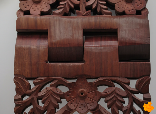 Floral Carved Book Holder