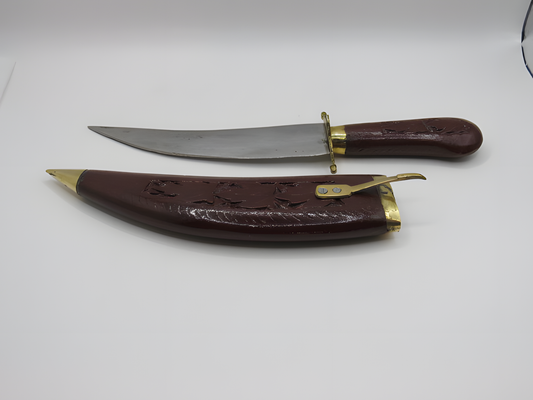 Knife with Carved Sheath
