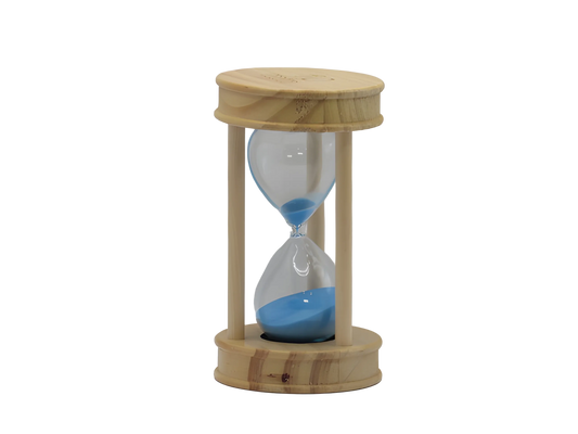 Handcrafted wooden ten minute hourglass timer