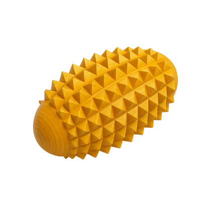 Wooden spiked acupressure hand massager