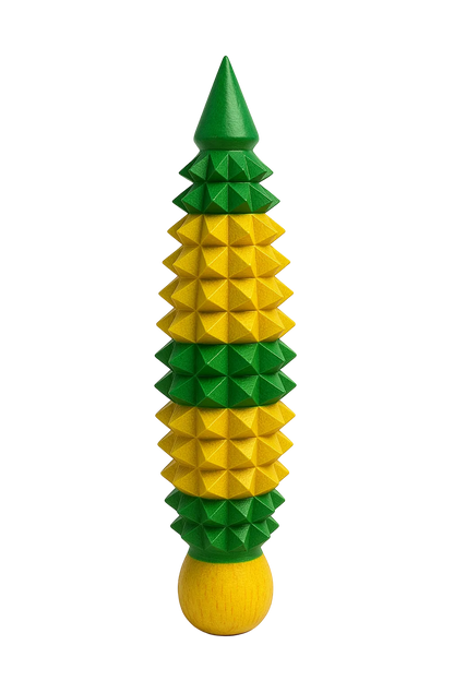 Handcrafted wooden acupressure hand massager