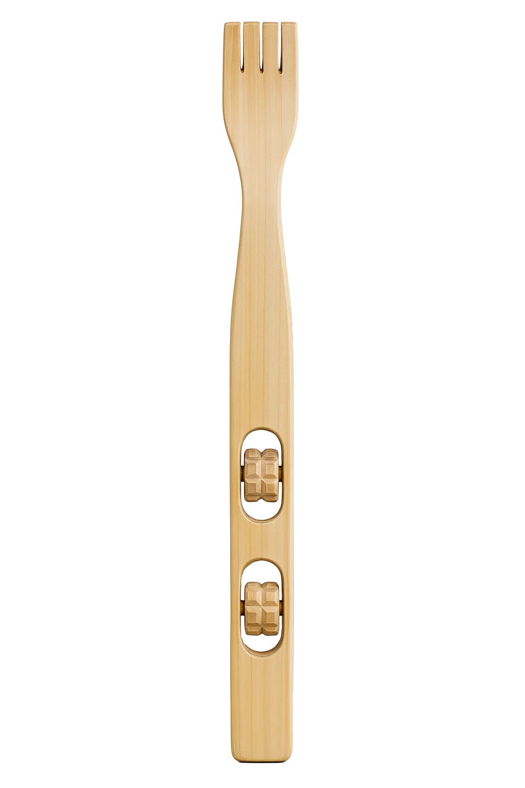 Handcrafted wooden back scratching tool