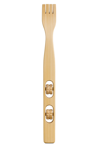 Handcrafted wooden back scratching tool