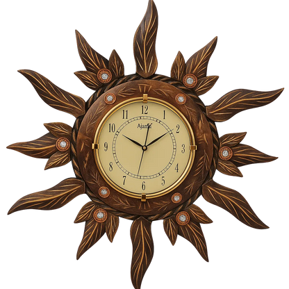 Sun shape antique style decorative wall clock