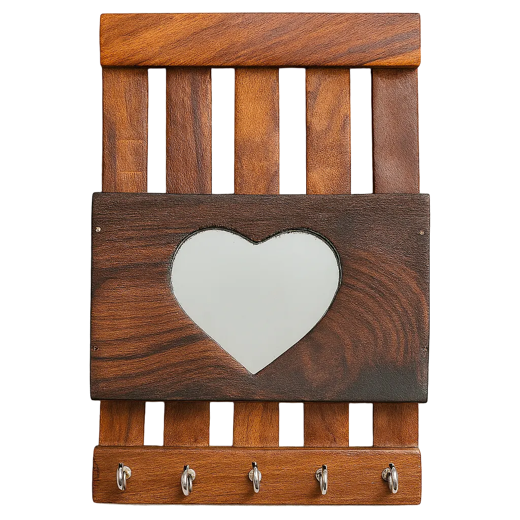 Handcrafted wooden sweet home key holder