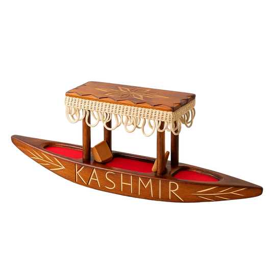 Handcrafted wooden Kashmir boat key holder