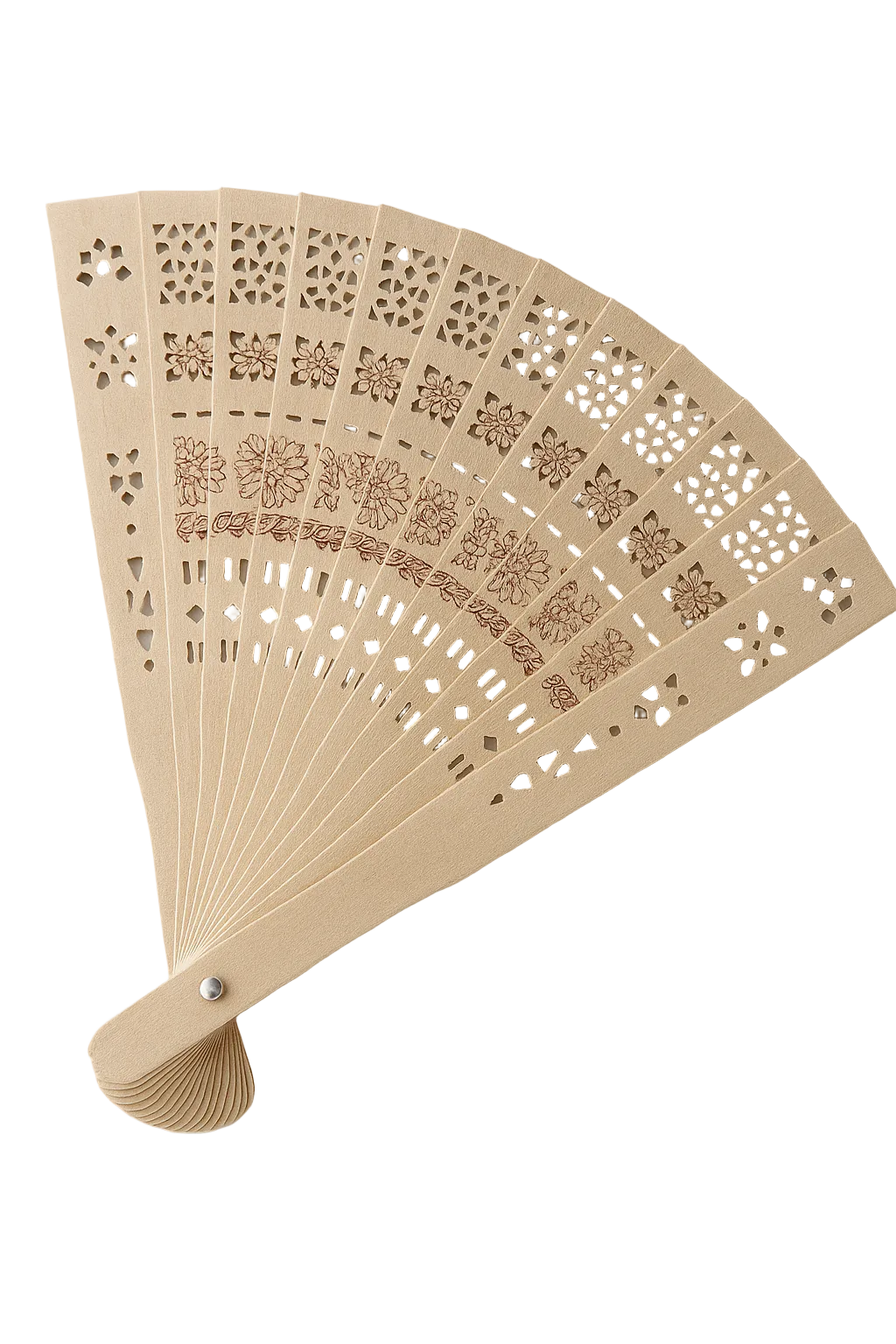Handcrafted Kashmiri traditional wooden hand fan
