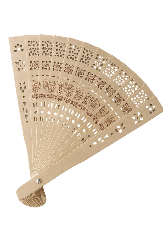 Handcrafted Kashmiri traditional wooden hand fan
