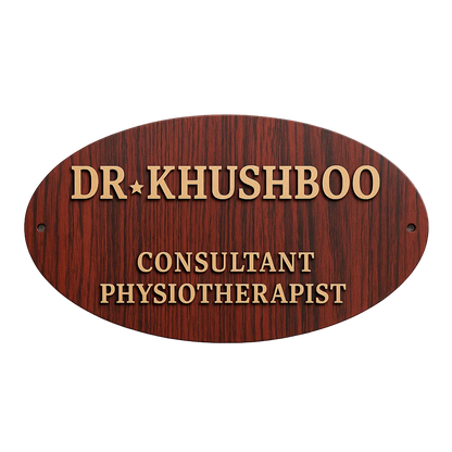 Handcrafted wooden custom Kashmiri name plate