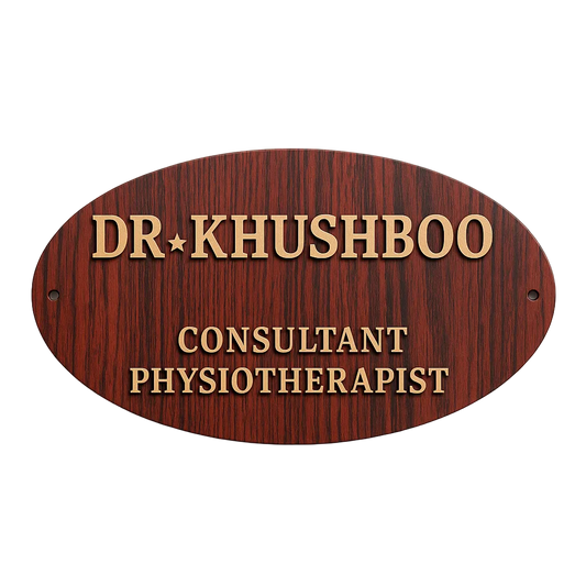 Handcrafted wooden custom Kashmiri name plate