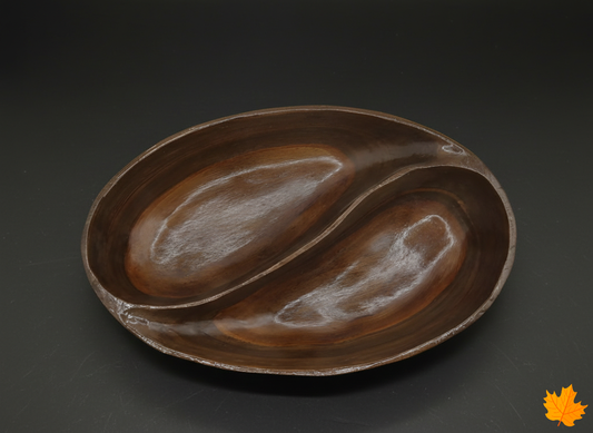 Handcrafted walnut wood Two Section Serving Platter for home decor and gifting.