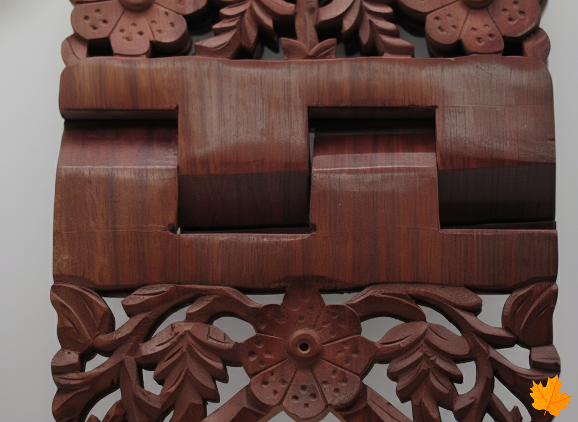 Floral Carved Book Holder
