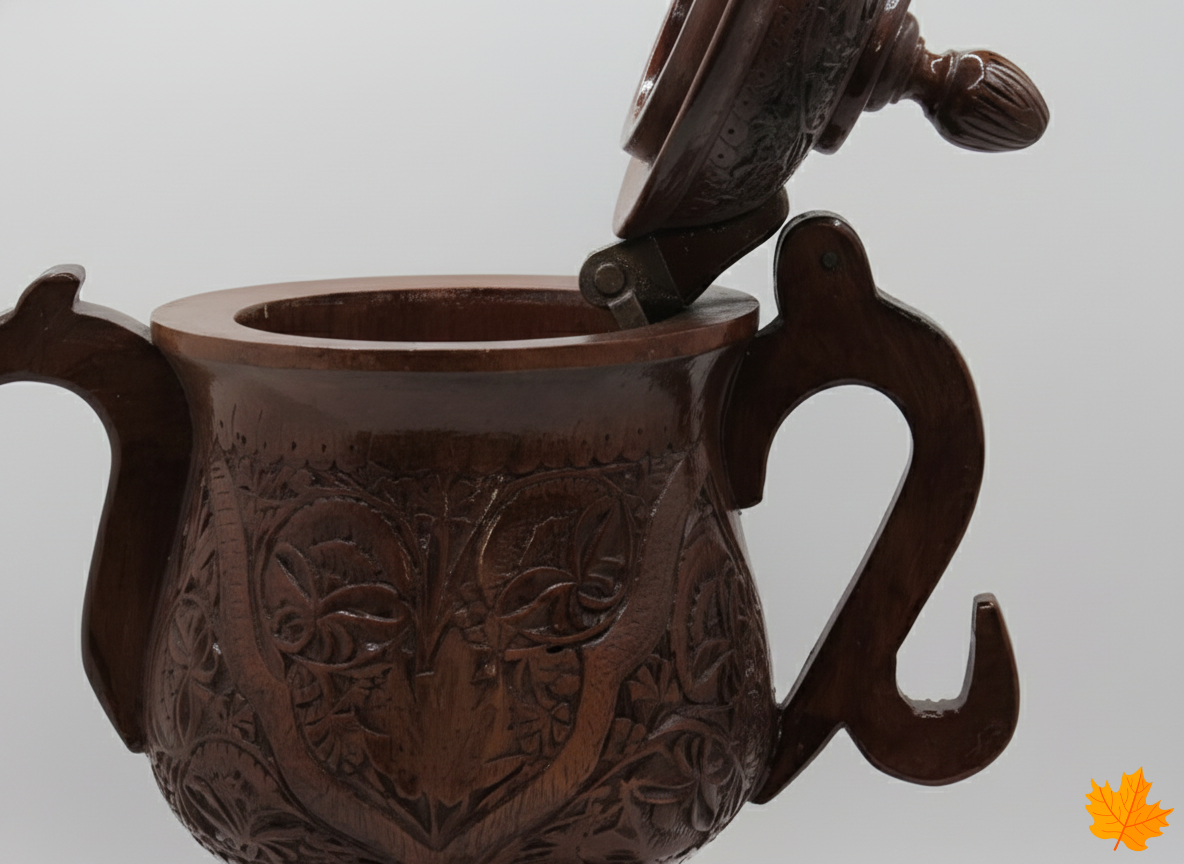 Hinged Lid Decorative Pot