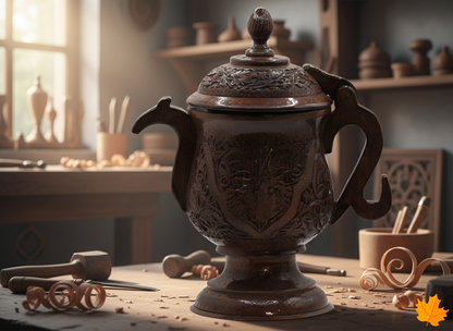 Hinged Lid Decorative Pot