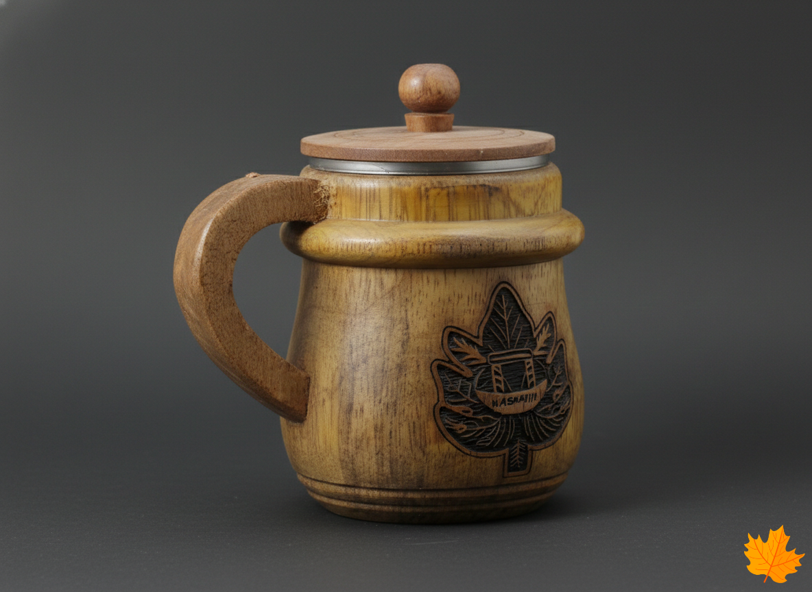 Chinar Motif Lidded Mug