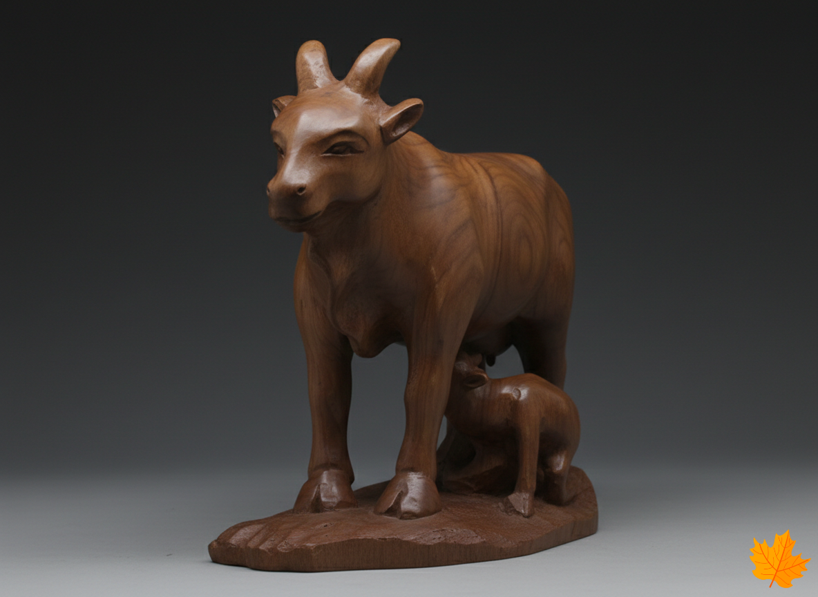 Cow and Calf Sculpture