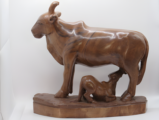 Cow and Calf Sculpture