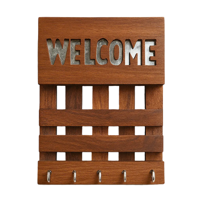 Handcrafted wooden custom message key holder