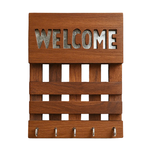 Handcrafted wooden custom message key holder