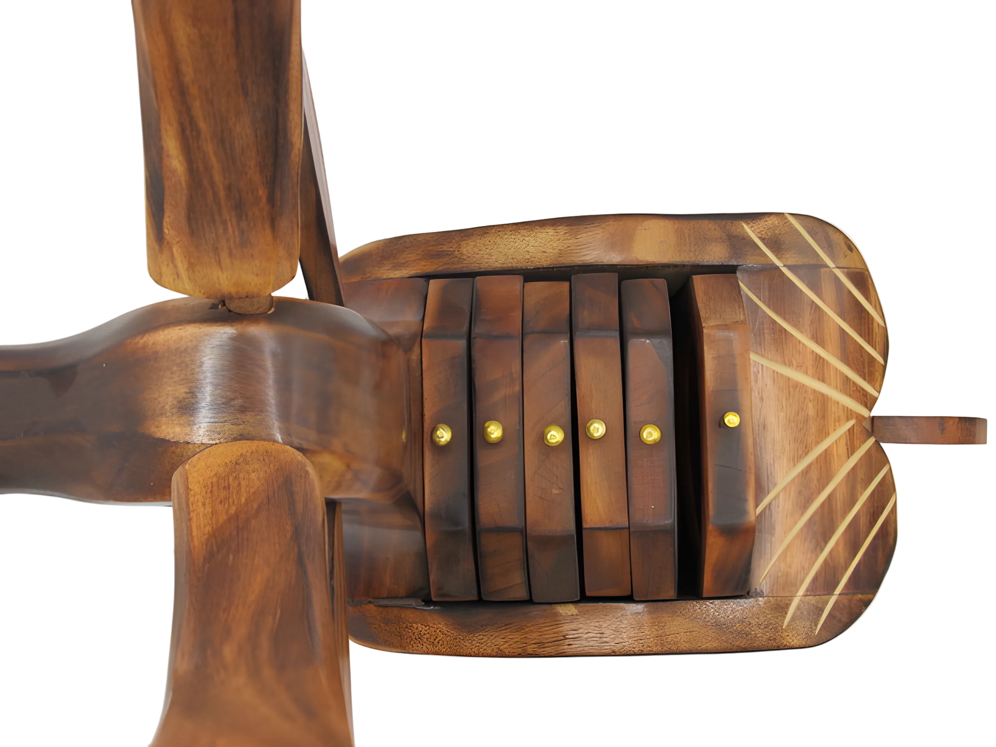 Handcrafted wooden deer desk organizer with drawers