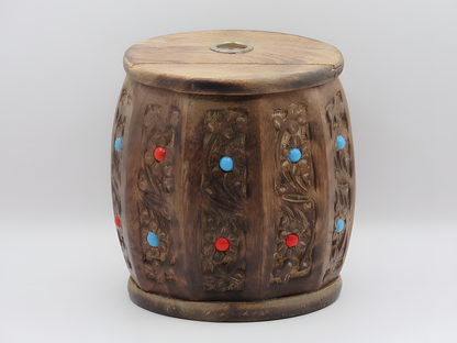 Floral Carved Money Gullak