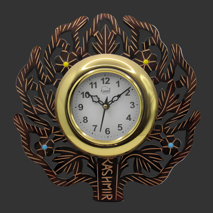 Decorative wall clock with peacock design 