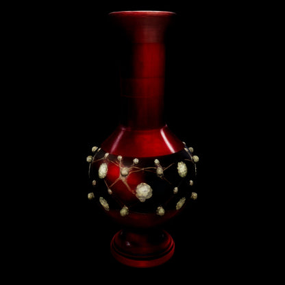 Vase with Brass Inlay Accents