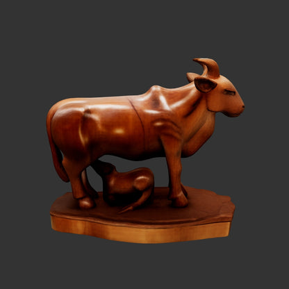 Cow and Calf Sculpture
