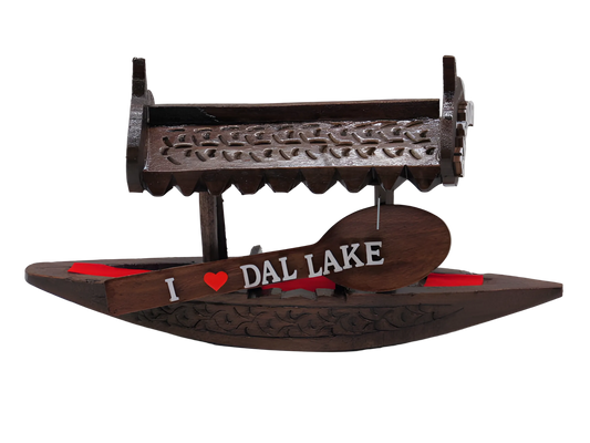 Handcrafted wooden shikara boat decorative showpiece