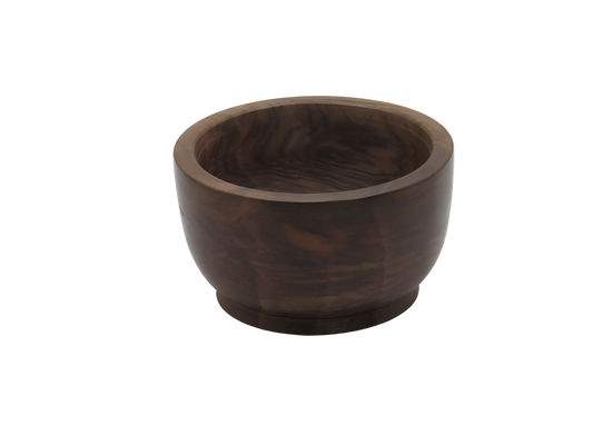 Handcrafted walnut wood utility bowl with classic finish