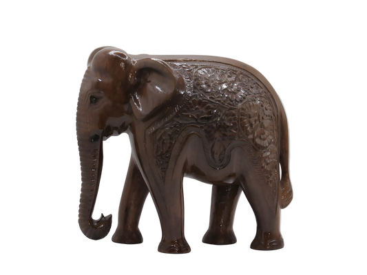 Handcarved wooden mini elephant decorative figurine