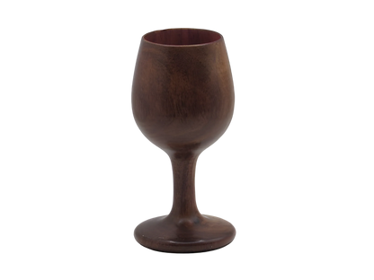 Classic handcrafted walnut wood wine goblet